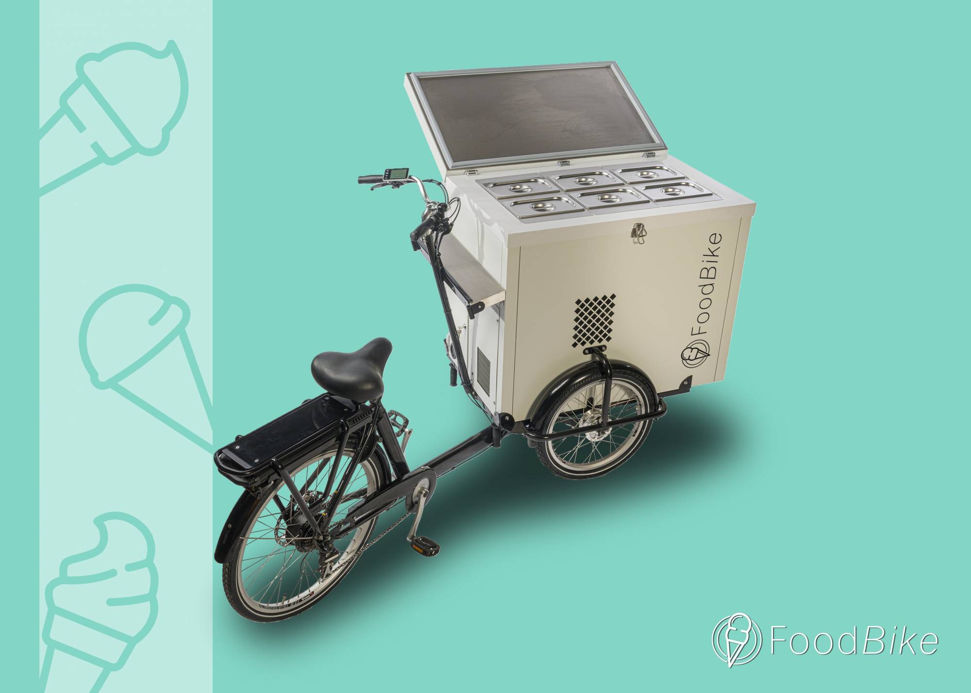achat vélo triporteur à glace pour la vente de crème glacée en ambulant Paris