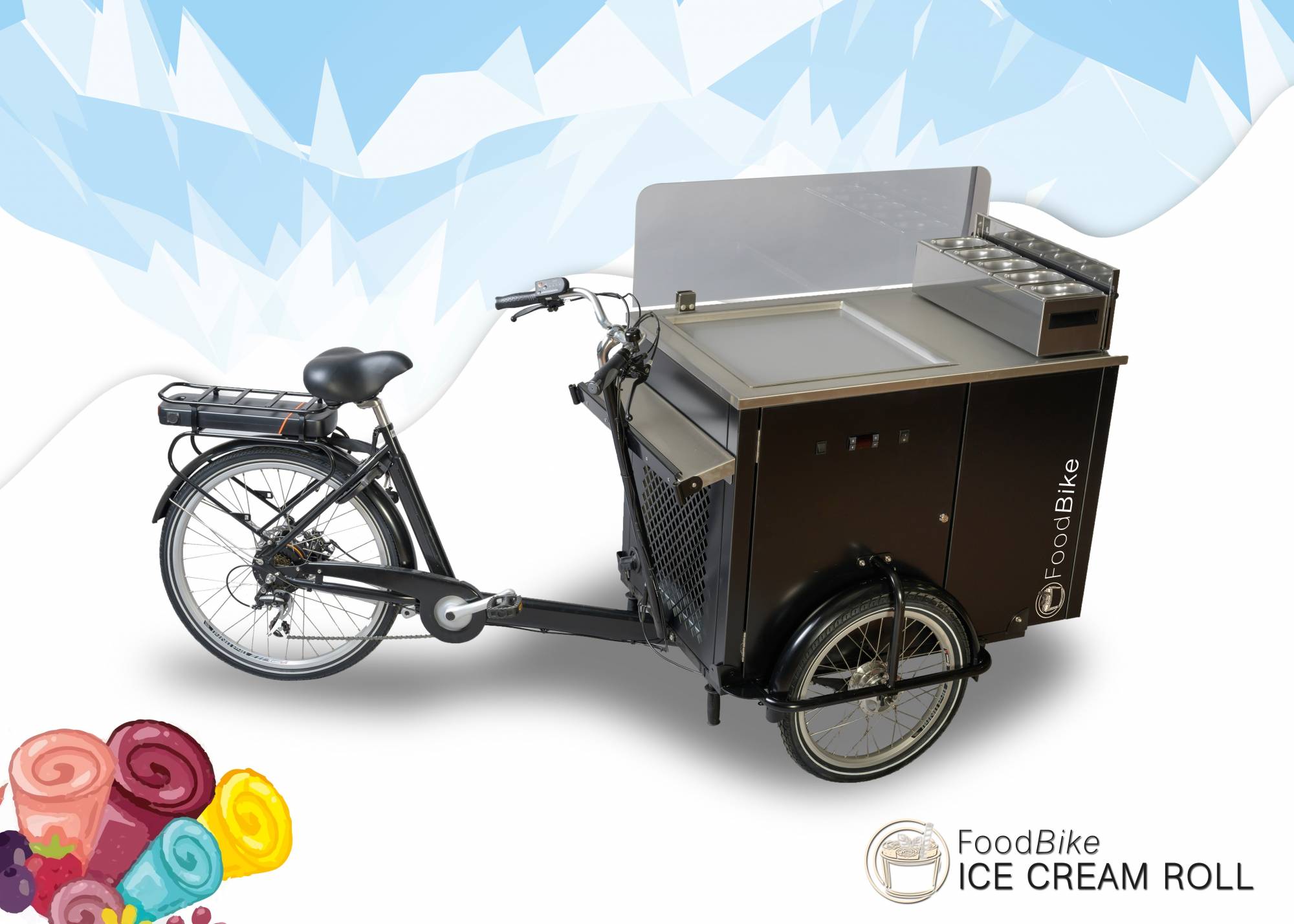 prix vélo triporteur food bike glace tout équipé pour la vente de glace thailandaise Marseille