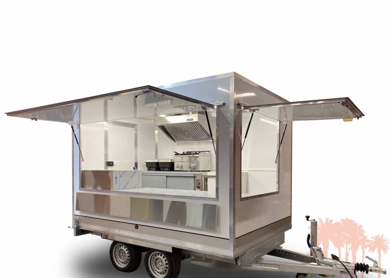 achat Remorque food truck neuf tout équipé pour la restauration ambulante en France