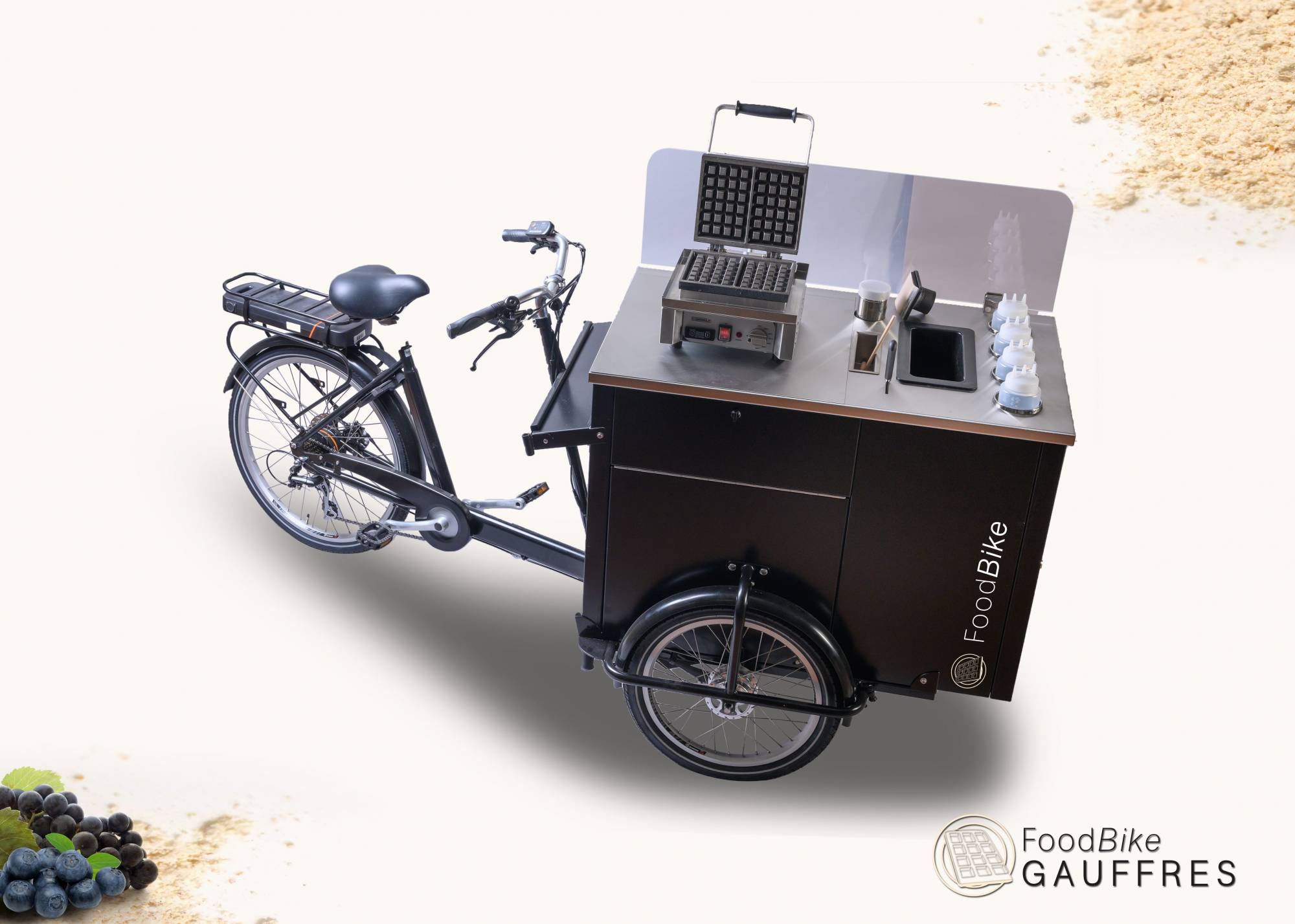 acheter un vélo triporteur pour la vente ambulante de gaufre et pour la restauration mobile Paris