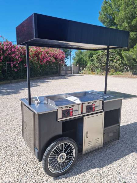 Achat chariot snack burger sur-mesure pour vente ambulante à Lille 59800
