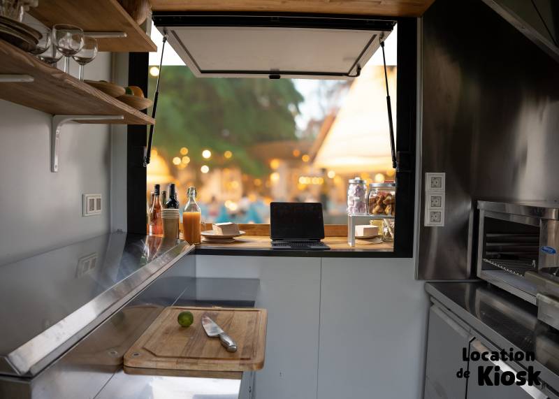 location de kiosque snack aménagé sur-mesure en France