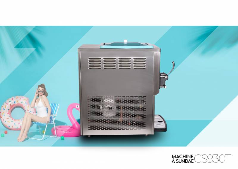 les numéro 1 de la machine à glace sundae professionnel de comptoir à Lyon 69