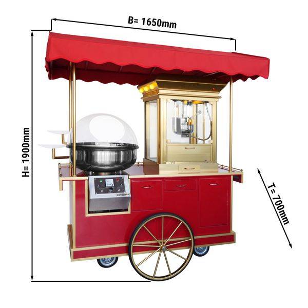 vente de charrette snack tout équipé pour le popcorn Cannes