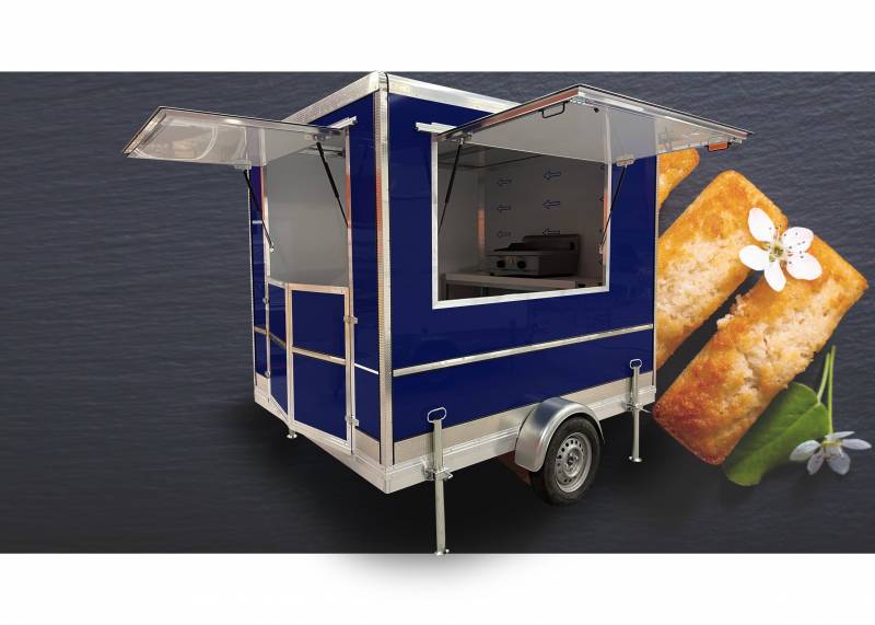 acheter remorque food truck tout équipé pour burger et frites Montpellier