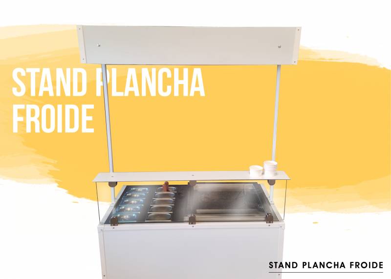 Demande de devis pour un stand avec plancha froide sur-mesure aux normes sanitaire à Antibes 06