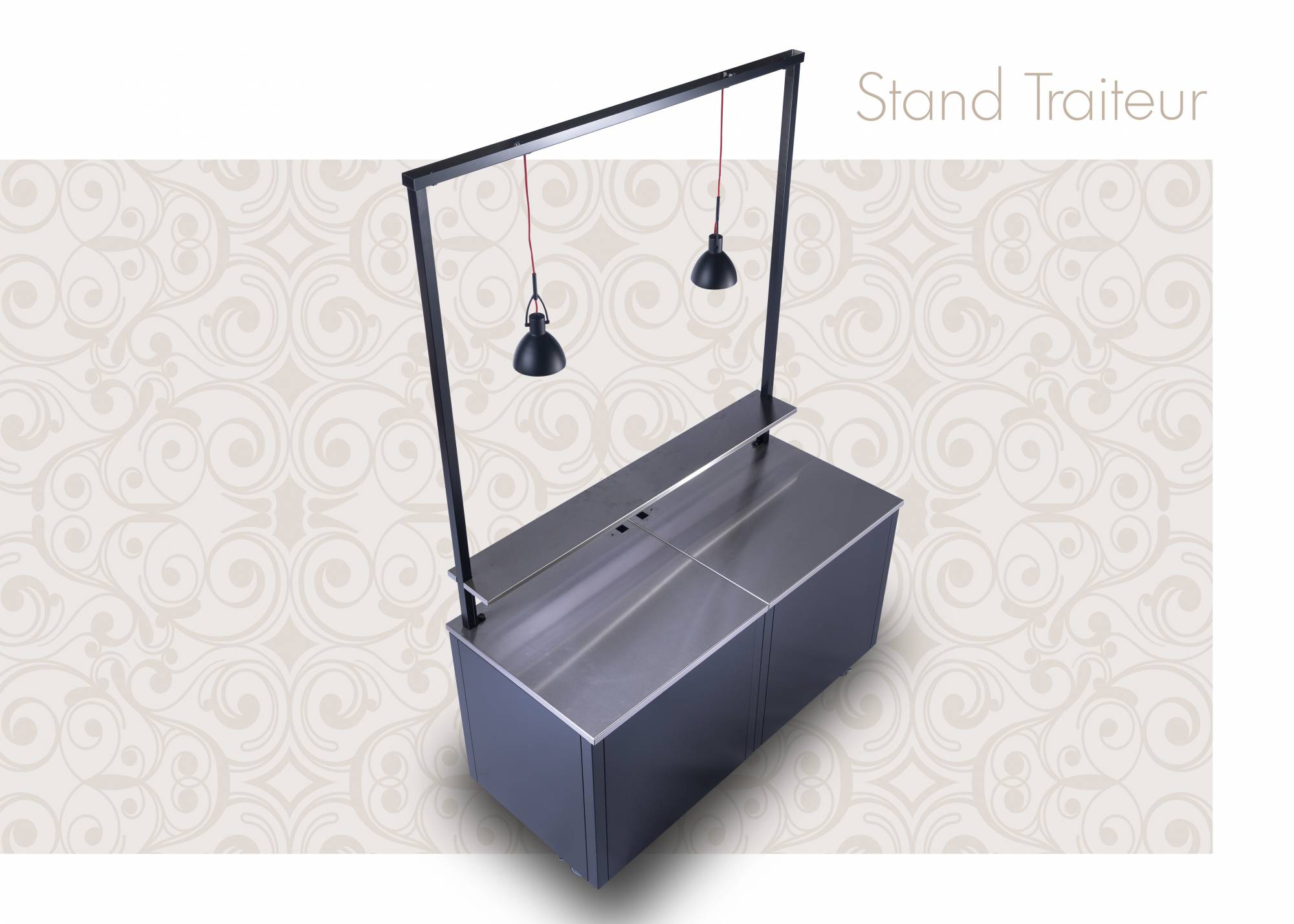 recherche stand ambulant inox démontable et design pour traiteur Montpellier