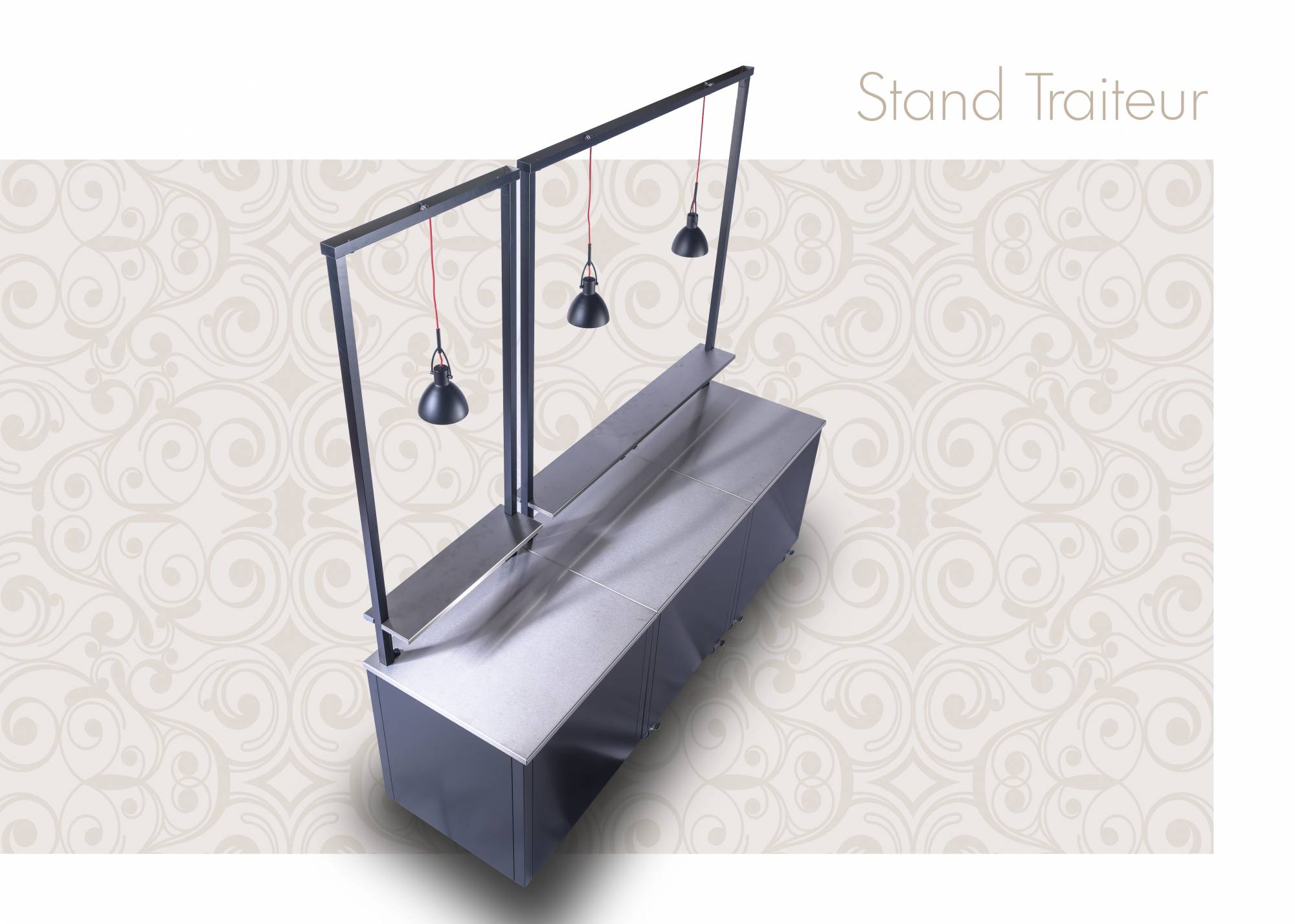recherche chariot stand ambulant inox montable et démontable design en france Dijon
