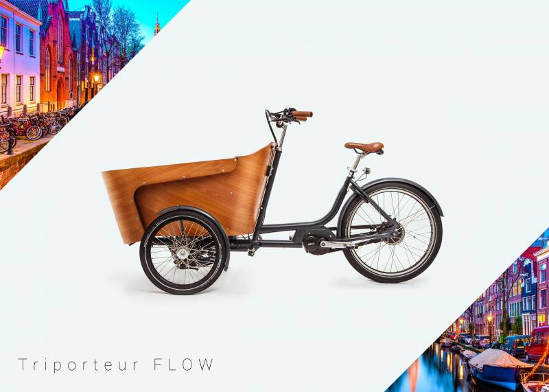 prix vélo triporteur cargo électrique avec le caisson à l'avant bordeaux