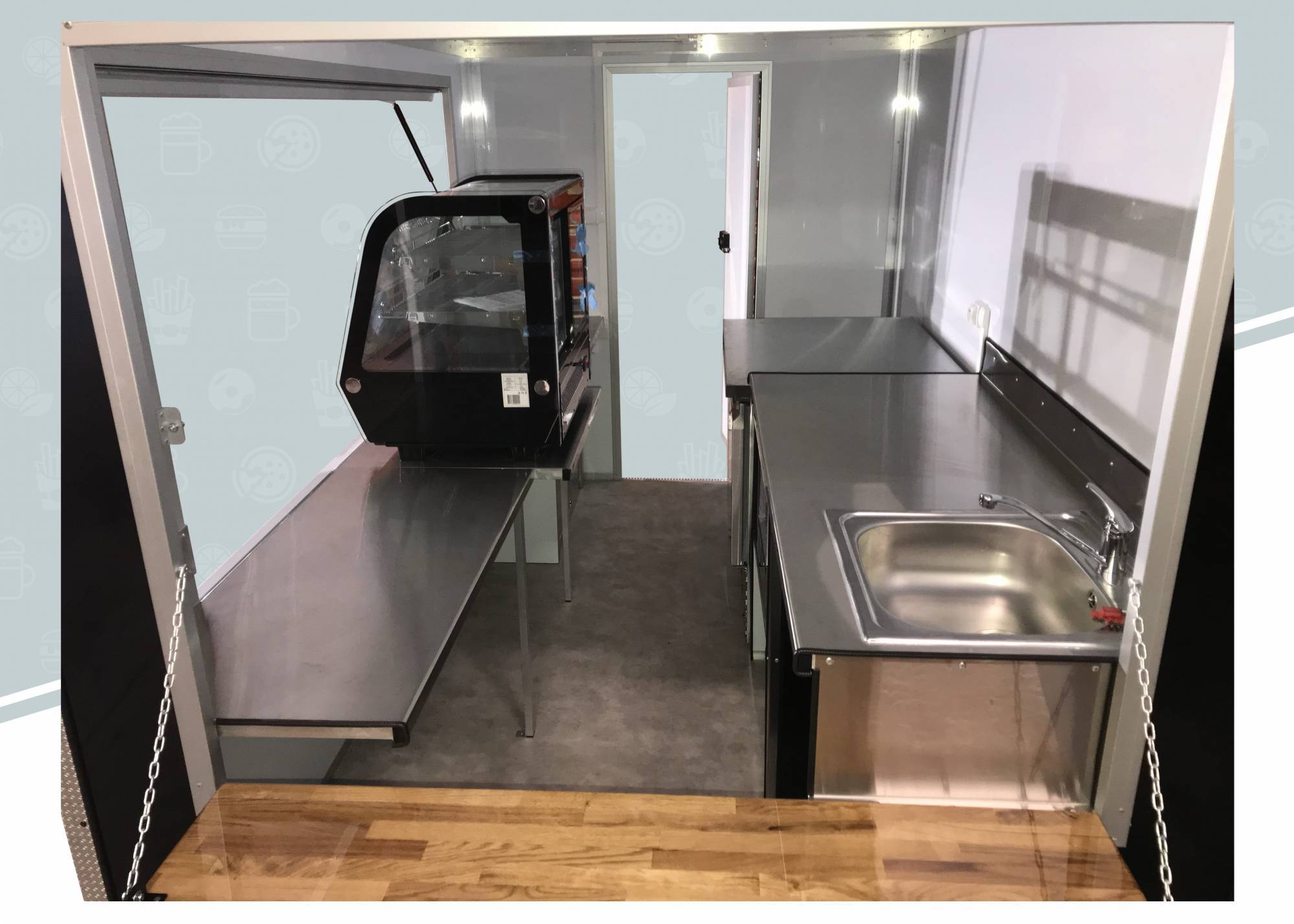 Fabrication et vente de Kiosque modulaire tout équipé pour la vente à emporter Rennes