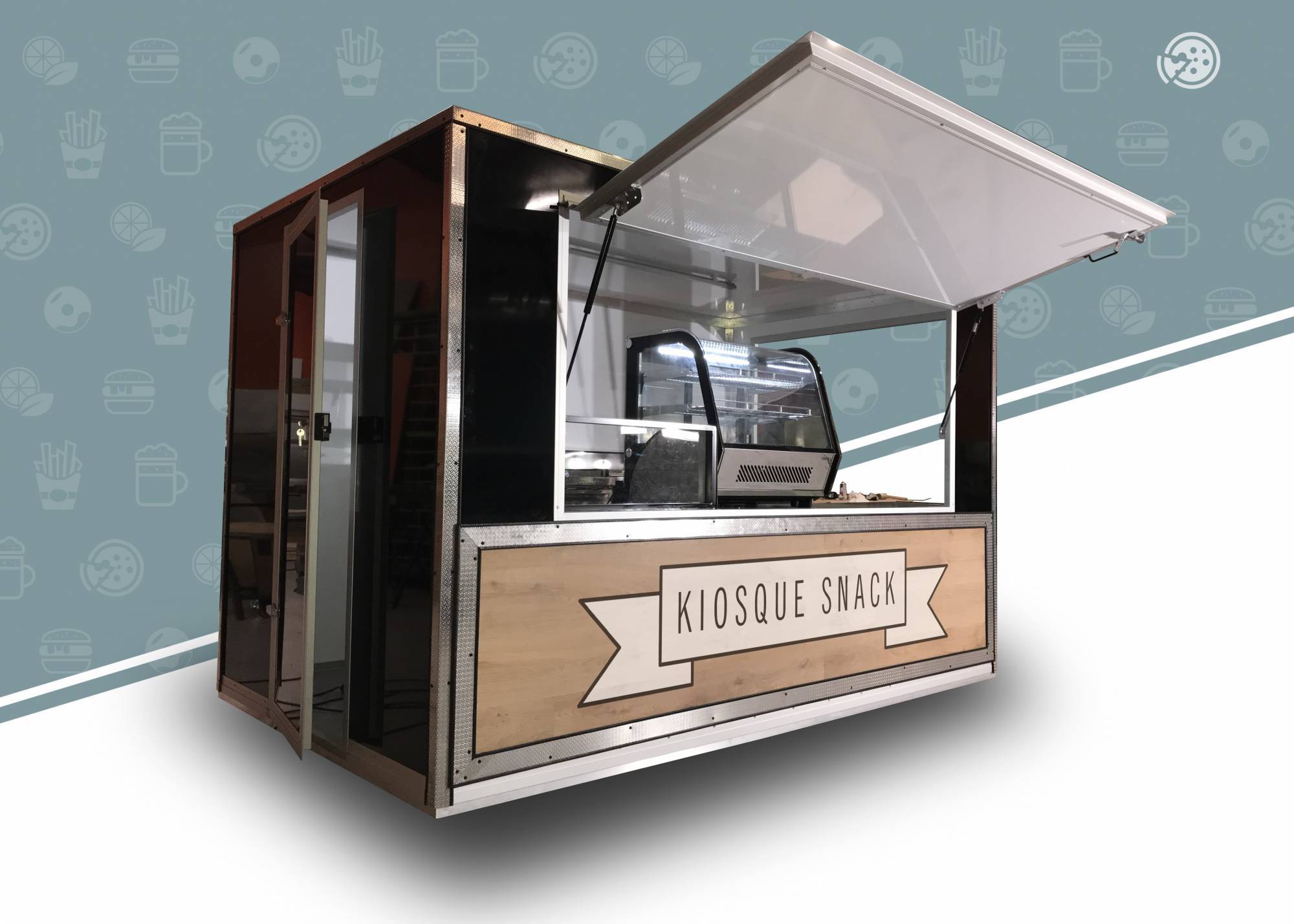 fabriquant de kiosque tout équipé aux normes pour la restauration et la vente ambulante Lyon