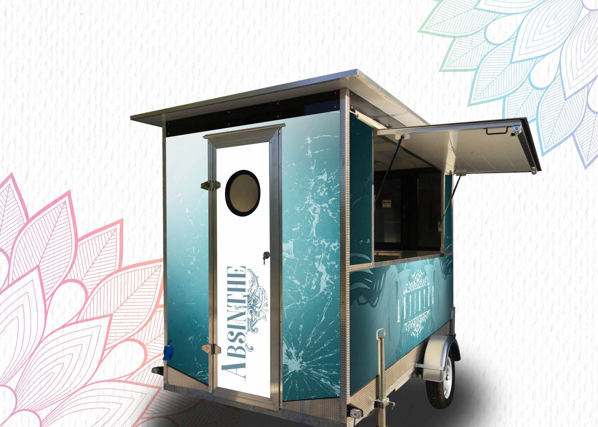 informations et prix remorque food truck design avec aménagement cuisine aux normes Nice